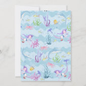 Invitation Fête d'anniversaire de la sirène magique pour enfa (Dos)