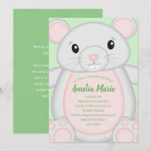 Invitation Fête d'anniversaire de la souris (Devant / Derrière)