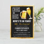 Invitation Fête d'anniversaire de la Surprise moderne (Debout devant)