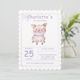 Invitation Fête d'anniversaire de La Toile de Charlotte