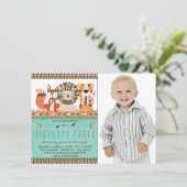 Invitation Fête d'anniversaire de la tribu des Boho (Debout devant)