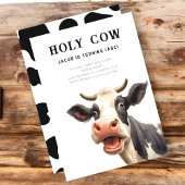 Invitation fête d'anniversaire de la vache