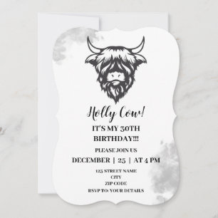 Invitation Fête d'anniversaire de la vache sainte