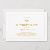 Invitation Fête d'anniversaire de l'abeille et du peigne de m (Devant)