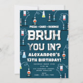 Invitation Fête d'anniversaire de l'adolescent sur le thème d (Devant)