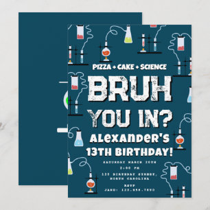 Invitation Fête d'anniversaire de l'adolescent sur le thème d