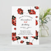 Invitation Fête d'anniversaire de Ladybug (Debout devant)