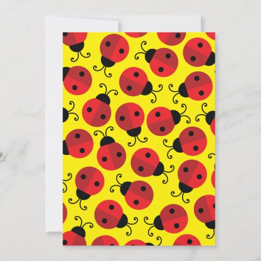 Invitation Fête d'anniversaire de Ladybug (Dos)