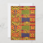 Invitation Fête d'anniversaire de l'Afro-Américain Kente (Dos)