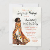 Invitation Fête d'anniversaire de l'Afro-Américain Kente (Devant)
