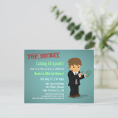 Invitation Fête d'anniversaire de l'agent secret de Boy (Debout devant)