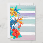 Invitation Fête d'Anniversaire de l'Aloha Luau (Dos)