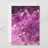 Invitation Fête d'anniversaire de l'Améthyste de Purple (Dos)