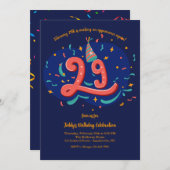 Invitation Fête d'anniversaire de l'année bissextile (Devant / Derrière)