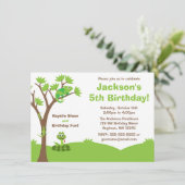 Invitation Fête d'anniversaire de l'arbre du reptile (Debout devant)