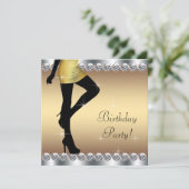 Invitation Fête d'anniversaire de l'argent et de l'or (Debout devant)