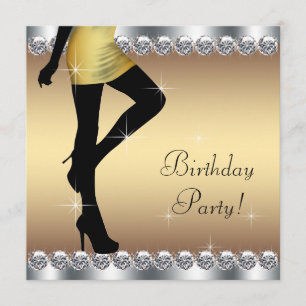 Invitation Fête d'anniversaire de l'argent et de l'or