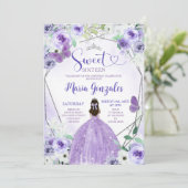 Invitation Fête d'anniversaire de l'argent et du Sweet sixtee (Debout devant)