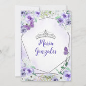 Invitation Fête d'anniversaire de l'argent et du Sweet sixtee (Dos)