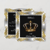 Invitation Fête d'anniversaire de l'Argent Noir du Prince Kin (Devant / Derrière)