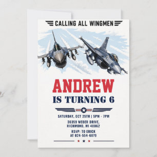 Invitation Fête d'anniversaire de l'armée de l'air de combat
