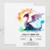 Invitation Fête d'anniversaire de l'Artisan Fiery Dragon (Devant / Derrière)