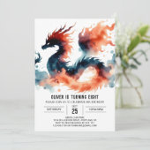 Invitation Fête d'anniversaire de l'artiste Bold Dragon (Debout devant)