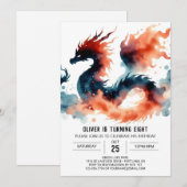 Invitation Fête d'anniversaire de l'artiste Bold Dragon (Devant / Derrière)