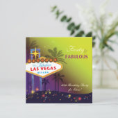 Invitation Fête d'anniversaire de Las Vegas (Debout devant)