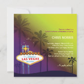 Invitation Fête d'anniversaire de Las Vegas (Dos)