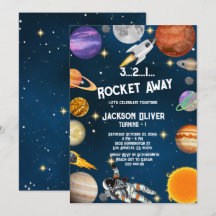 Fête d'anniversaire de l'astronaute de l'espace po