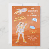 Invitation Fête d'anniversaire de l'astronaute de Mars (Devant)