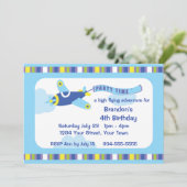 Invitation Fête d'anniversaire de l'avion (Debout devant)