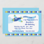 Invitation Fête d'anniversaire de l'avion (Devant / Derrière)