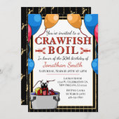 Invitation Fête d'anniversaire de l'écrevisse (Devant / Derrière)