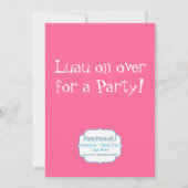 Invitation Fête d'anniversaire de Lei Luau d'homme et de (Dos)