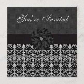 Invitation Fête d'anniversaire de l'élégance Vintage de Black