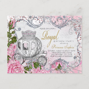 Invitation Fête d'anniversaire de l'élégante princesse