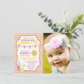 Invitation Fête d'anniversaire de Lemonade 1 Photo de fête de (Debout devant)