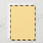 Invitation Fête d'anniversaire de l'enfant à thème de constru (Dos)