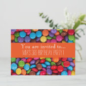 Invitation Fête d'anniversaire de l'enfant de chocolat de (Debout devant)