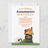 Invitation Fête d'anniversaire de l'enfant Guinéen Cochon de  (Dos)