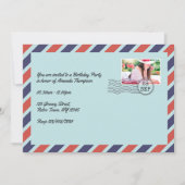 Invitation Fête d'anniversaire de l'enveloppe vintage (Devant)