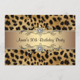 Invitation Fête d'anniversaire de Leopard