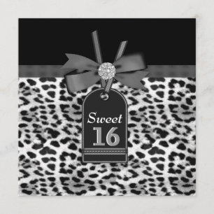 Invitation Fête d'anniversaire de léopard des neiges