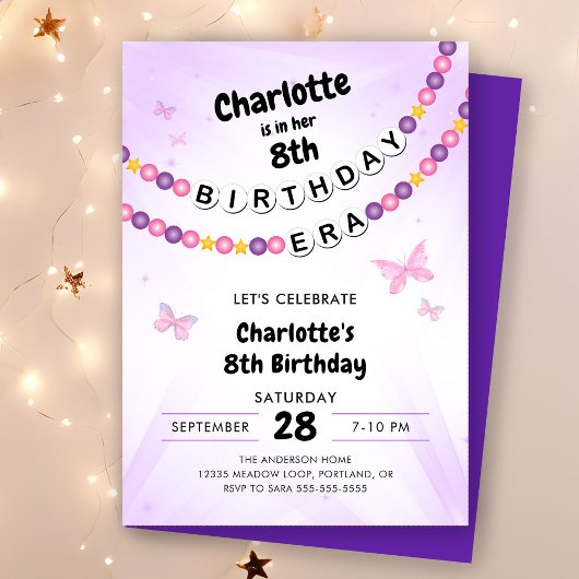 Invitation Fête d'anniversaire de l'époque de l'amitié Bracel
