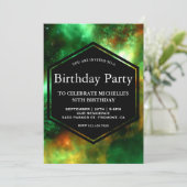 Invitation Fête d'anniversaire de l'espace des amas d'étoiles (Debout devant)