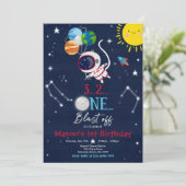 Invitation Fête d'anniversaire de l'espace extra-atmosphériqu (Debout devant)