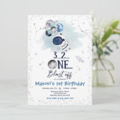 Invitation Fête d'anniversaire de l'espace extra-atmosphériqu (Debout devant)