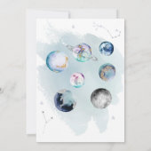 Invitation Fête d'anniversaire de l'espace extra-atmosphériqu (Dos)